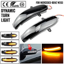 Sinal de volta dinâmico led espelho lateral indicador blinker luz sequencial para mercedes benz c classe w203 s203 cl203 2001-2007 2024 - compre barato