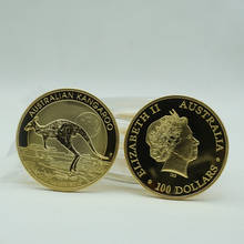 Moneda de Oro australiana, canguro chapado en oro, réplica de monedas, regalos de recuerdo de Elizabeth 2024 - compra barato