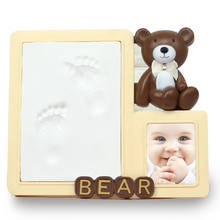 Creative Family Souvenir Baby Bear Handprint Footprint Colorful Skin-friendly Material Photo Frame Children Childhood Memory 2024 - buy cheap