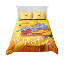 Yellow Winnie the Pooh Bedding Set for Kids Quilt Duvet Covers Queen size Bed Linen Twin Bedroom Decor Single Children Coverlets 2024 - buy cheap