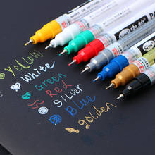 Bolígrafo metálico de 8 colores para pintar con punta fina, bolígrafo permanente no tóxico, suministros de oficina y arte para escuela 2024 - compra barato