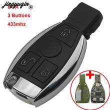 Смарт-ключ jingyuqin 3 кнопки FSK 433 МГц Автомобильный ключ оболочка для Mercedes Benz Авто удаленный ключ поддержка NEC и BGA 2000 + год 2024 - купить недорого