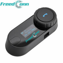 FreedConn Brand Updated TCOM-SC BT Bluetooth-Compatible Motorcycle Helmet Intercom Interphone Headset with LCD screen + FM Radio 2024 - buy cheap