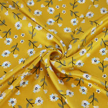 Floral Dress Scarf Material Glossy Slippy Polyester Charmeuse Imitate Silk Fabric 2024 - buy cheap