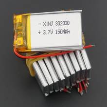Xinj 10 pces 3.7v 150 mah polímero li bateria de lítio lipo 302030 para gps sat nav carro dvr câmera gravador condução 2024 - compre barato