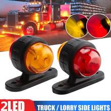 Luz led marcador lateral para caminhão, 2 peças, captador de caminhões, âmbar vermelho, trailer, luz de alerta, cauda 2024 - compre barato