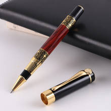 1 High Quality Classic Pen Wood Grain High Grade Business Pen Metal Signature Ballpoint Pen Red Wood Black Writing 0.5mm 36grams 2024 - buy cheap