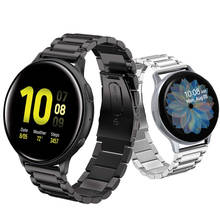 Браслет из нержавеющей стали для Samsung Galaxy watch Active 2/46 мм/42 мм ремешок Gear S3 Frontier band Huawei watch GT 2 браслет Active2 2024 - купить недорого