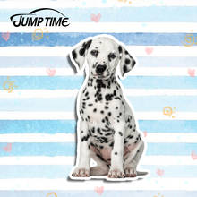 Jump Time 13cm x 7.1cm Dalmatian Lovely Pet Dog Car Stickers Cute Animal Decals 3D Car Styling Motorcycle Car Accessories 2024 - buy cheap