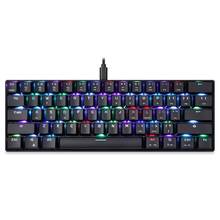 Motospeed CK61 Wired 61 Key Gaming Mechanical Keyboard RGB Backlight Blue Red Switch Keyboards for Computer Gamer Russian Phone 2024 - buy cheap