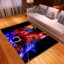 Cartoon Animal Wolf 3D Printing Carpet Soft Flannel Home Mat Kids Room Play Area Rug Child Bedroom Decor Carpets for Living Room 2024 - buy cheap