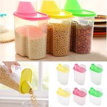 1.9/2.5L Cereal Dispenser With Lid Storage Box Plastic Rice Container Food Sealed Jar Cans For Kitchen Grain Dried Fruit Snacks 2024 - buy cheap