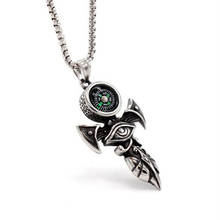 Fashion Antique Silver Compass Egypt Eye Of Horus Infinite Charm Stainless steel Pendant Statement Necklace Jewelry Gifts 2024 - buy cheap