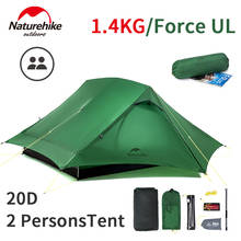 Naturehike Ultralight Outdoor Force UL2 Person Tent 1.4kg Big Sgpace Eaves Tent 20D Nylon Camping Waterproof Tent With Free Mat 2024 - buy cheap