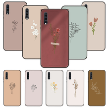 Capa de celular preta, silicone, flor simples, capinha de celular para samsung galaxy a 50 51 71 70 7 5 10 20 30 40 41 21 s e 2024 - compre barato