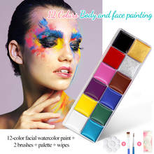 12 Colors Body Art Oil Painting Face Paint Non Toxic Face Body Art Painting Safe Water Paint Oil Tattoo Body painting Halloween 2024 - buy cheap