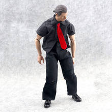 Jackson-camisa negra de manga corta para hombres, ropa con pantalones rotos, traje masculino, modelo de figura de acción de 12 ", juguete, 1/6 2024 - compra barato