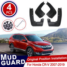 Conjunto de 4 peças para para-lama honda visual 2007 ~ 2019 cr v para-lama para-lamas proteção contra respingo para roda de carro frontal 2017 2018 2024 - compre barato