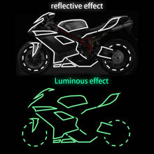 Waterproof Luminous Reflective Helmet Tape Stripes Luminous Long Lasting Bicycle Reflector Sticker For Motorcycle 2024 - compre barato