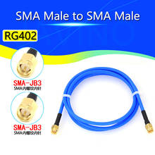 Javino SMA male to male plug straight connector with RG402 RG141 RG-402 Coaxial Jumper blue cable 10CM-200CM RF Low Loss Coax 2024 - buy cheap