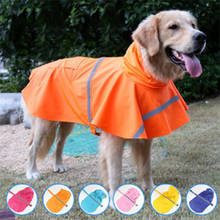 Pet raincoat dog raincoat large and medium-sized dog reflective waterproof snowproof big dog clothes 2024 - buy cheap