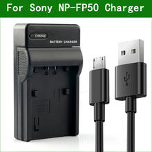 Lanfulang carregador micro usb fp50, carregador de micro usb para sony NP-FP50 2024 - compre barato
