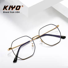 KIYO-gafas redondas con montura de Metal para hombre y mujer, anteojos con montura óptica Anti luz azul, a la moda, 2020 2024 - compra barato