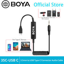BOYA 35C-L/USB C Microphone Adapter 3.5mm TRS to Lightning Connector Audio Cable for BY-MM1 WM8 PRO UM48C UWMIC9 WM4 PRO 2024 - buy cheap