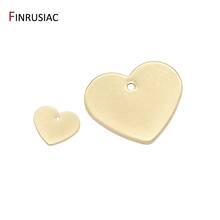 Colgante de corazón pequeño chapado en oro de 14K, dijes hechos a mano, pendientes, pulsera, collar, accesorios, venta al por mayor 2024 - compra barato