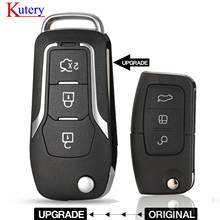 Kutery 3 Button Modified Flip Folding Remote Control car Key Shell Case for Ford Focus 2 3 mondeo Fiesta key Fob Case 2024 - buy cheap