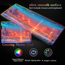 City View RGB Mouse Pad Unique Desktop Pad Gaming Mouse Pad Free Shipping LED Big Mouse Pad Keyboard Pad Non-slip High Quality 2024 - buy cheap