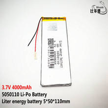 2pcs Liter energy battery Good Qulity 3.7V,4000mAH 5050110 Polymer lithium ion / Li-ion battery for tablet pc BANK,GPS,mp3,mp4 2024 - buy cheap