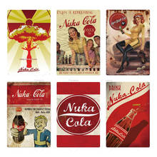 Nuka Cola-cartel de placa de Cola en mal estado, decoración de pared artesanal, pintura de hojalata para cocina, Bar, Pub, cafetería 2024 - compra barato