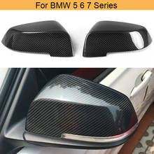 Cubiertas de espejo retrovisor de coche, cubiertas de espejo lateral de fibra de carbono para BMW F10 14-16 F12 F06 14-16 F01 F02 13-15, serie 5 6 7 2024 - compra barato