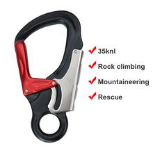 35KN Aviation Aluminum Alloy Mountaineering Buckle Main Lock, Outdoor Climbing Rescue Rope Safety Buckle For Aerial Work 2024 - buy cheap