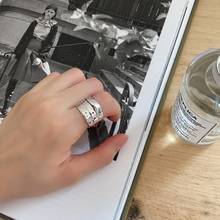Besimpol-anillos de plata de ley 100% 925 auténtica para mujer, anillo bobinado con textura de estilo hipérbola Simple, joyería fina, regalos 2024 - compra barato