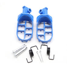 Footrests Kit Foot Rests Blue Replacement for Yamaha PW50 PW80 TW200 TTR90 TTR90E Honda XR50R CRF50 CRF70 CRF80 CRF100F 2024 - buy cheap