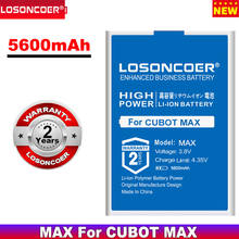 Losoncoer max-bateria de substituição para smartphone, para cubot max, 5600mah, entrega rápida 2024 - compre barato