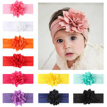 Cute 1PCS Baby Girls Lotus Flower Nylon Headband Knot Elastic Newborn Toddler Turban Headwraps Kids Hair Accessories Gifts 2024 - buy cheap