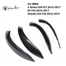 Capa de apoio de braço para bmw, "aparência de carbono, interior da porta, apoio de braço, guarnição para bmw 3 séries f30 f31 2005-2012 gt f34 14-17 & 4series f35 f36 15-17 2024 - compre barato