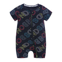 Newborn Baby Clothes 100%Cotton Short Sleeve Baby Romper Letter Print Toddler Costume Summer Infant Clothing 3-24 Months 2024 - buy cheap
