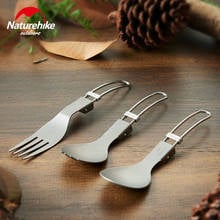 Naturehike Folding Tableware Titanium Portable Multifunctional Tableware Anti-Skid Knife Fork Spoon Outdoor Camping Picnic 2024 - buy cheap