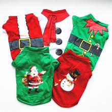 Christmas Dog Clothes Cotton Pet Clothing For Small Medium Dogs Vest Shirt New Year Puppy Dog Costume Chihuahua Pet Vest Shirt 2024 - buy cheap