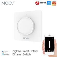 New ZigBee Smart Rotary Light Dimmer Switch Brightness Memory Smart Life/Tuya APP Remote Control Works with Alexa Google EU 2024 - buy cheap