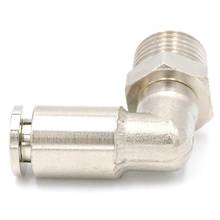 Pneumatic Nickel Brass ELbow Push In Connector Union Quick Release Air Fitting Plumbing 1/4" BSP Male to Fit Tube O/D 6mm 2024 - buy cheap