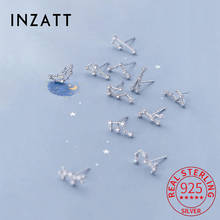 INZATT Real 925 Sterling Silver Twelve constellations Stud Earrings Fashion Women Cute Fine Jewelry Party Minimalist Accessories 2024 - buy cheap