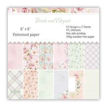 DIY fresh and elegant Scrapbooking paper pack of 24sheets handmade craft paper craft Background pad 2024 - buy cheap