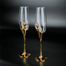 201-300 Ml Crystal Champagne Cup Creative Set Flute Glasses Wine Glass for Wedding Gift Glasses Gold Champagne Glasses 2-Piece 2024 - buy cheap
