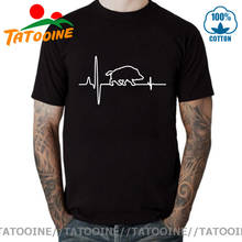 Tatooine-Camiseta de jabalí salvaje con diseño de latido del corazón, camisa divertida de jabalí, electrodiagrama, camiseta de pulso de humor, gran oferta, 2020 2024 - compra barato