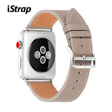 iStrap Leather Watch Strap for Apple Watch Band Series 5 4 3 2 1 Grey Apple Watch Strap Band Apple Watch Accessories 2024 - buy cheap